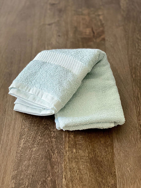 Organic Yoga Hand Towel/Mist Blue