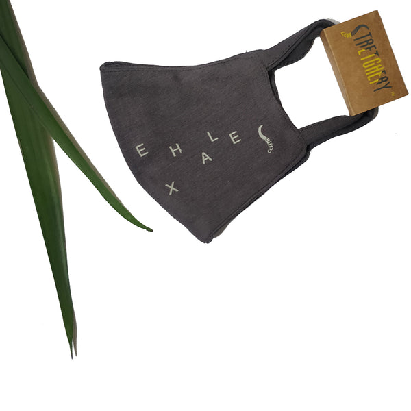 Inhale Exhale Bamboo Face Mask (Grey)