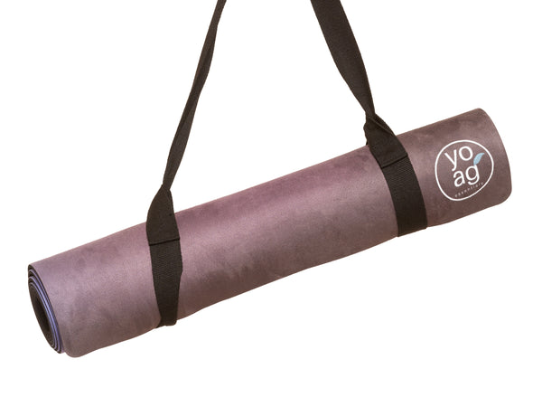 Yoga Essentials Natural Rubber & Microfiber Peacock Suede Yoga MatYoga Mats- Stretchery